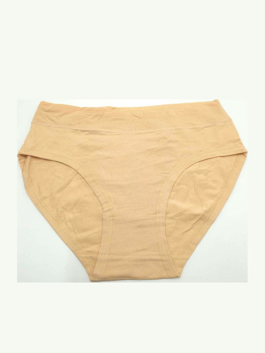 Power Flower Cotton Women's Briefs Beige