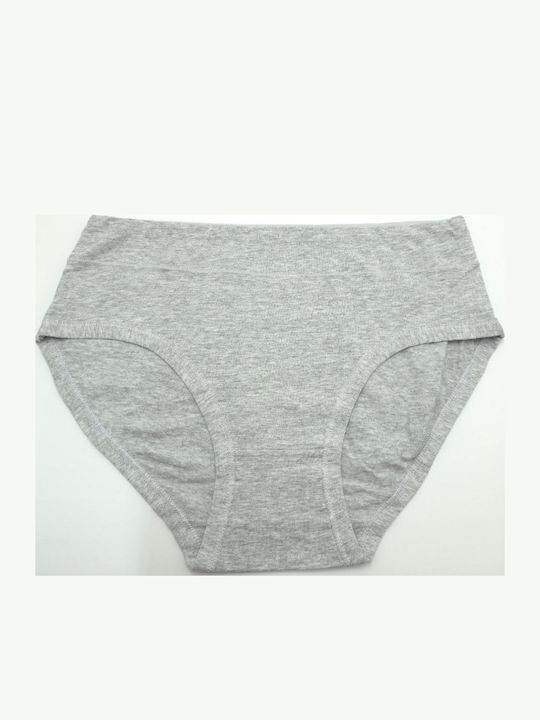 Power Flower Cotton Women's Briefs Gray