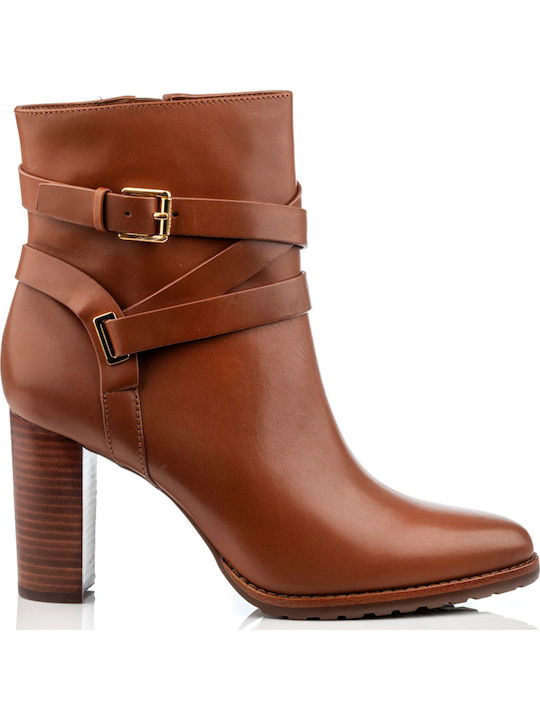 Leather Women's Brown Ankle Boots