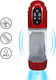 Automatic Waterproof Penis Enlargement & Masturbation Pump 10 Functions Shots Pumped Technothrust Automatic Waterproof Masturbator Pump Metallic Red 28.5cm