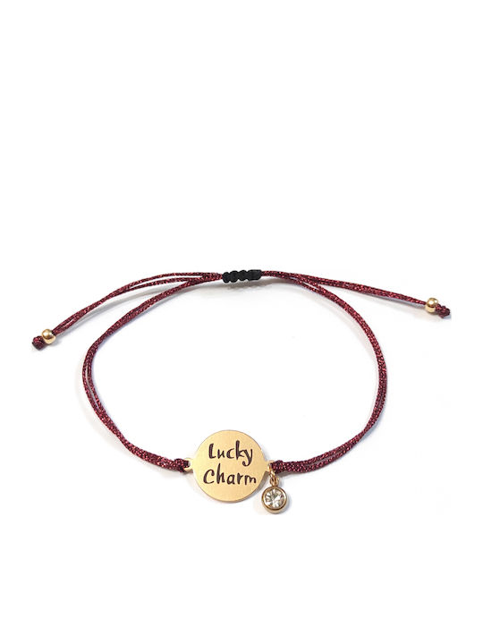 The Art of Beading Women's Bracelet Macrame made of Steel Gold Plated
