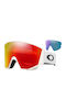 Oakley L Snow Μάσκα Σκι & Snowboard Ενηλίκων Λευκή με Φακό σε Κόκκινο Χρώμα