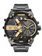 Diesel Herrenuhr Batterie mit Schwarzem Metallischem Armband