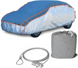 Smartic Husa Auto Anti-grindină M 430 X 160 X 120 Cm Lacăt Anti-furt Rezistentă La Apă Soare Îngheț Praf Buzunare De Ventilație Benzi Reflectorizante Geantă De Depozitare Gri