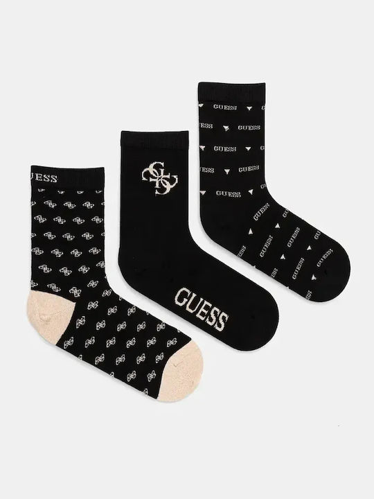 Guess Γυναικείες Μονόχρωμες Κάλτσες Μαύρες 3Pack