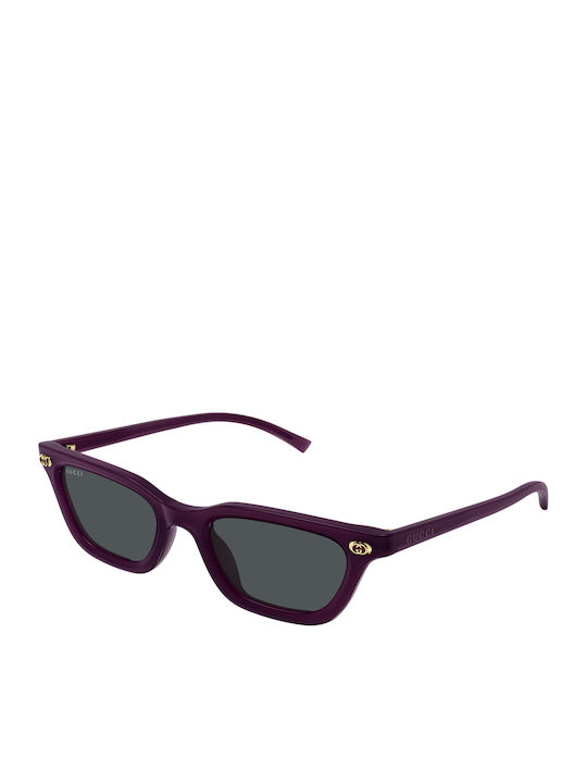Gucci Unisex Sunglasses with Purple Plastic Frame and Gray Lens GG1944S 003