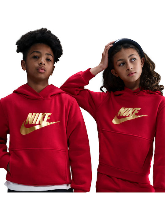 Nike Fleece Lined Kids Sweatshirt with Hood Gol...