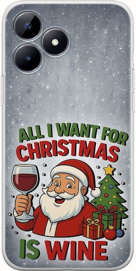 All I Want Christmas Is Wine Realme C53 Flexible TPU Transparent Silicone