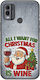All I Want Christmas Is Wine Nokia C22 Black TPU Black Silicone