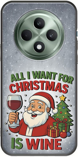 All I Want Christmas Is Wine Oppo Reno 12 Fs 5g Black TPU Black Silicone