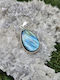 Silver Plated Necklace Blue Labradorite – Semi-Precious Stone Steel Chain