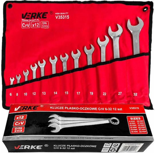 Set Chei Poligonale Germane 12 Bucăți 6-32mm V35315 Verke