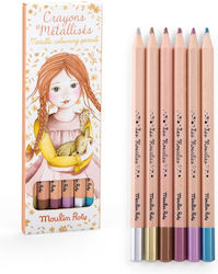 Set 6 Metallic Pencils Moulin Roty Set 6 Metallic Pencils Moulin Roty