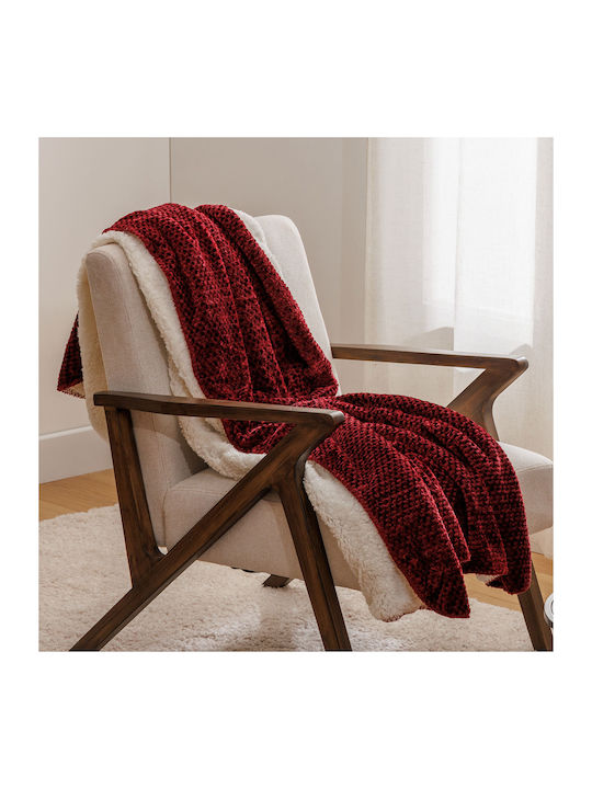A-s Lyno Fleece Sofa Blanket 130x170cm Red