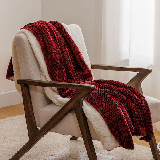 A-s Lyno Fleece Sofa Blanket 130x170cm Red