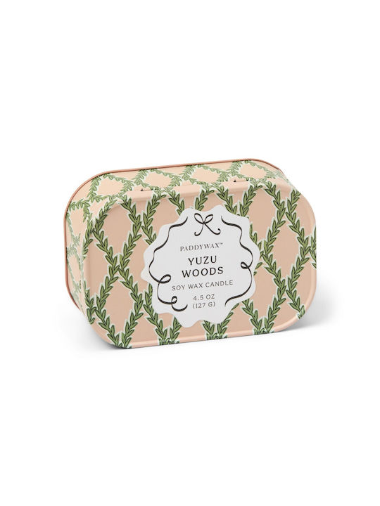 Paddywax Aromatic Candle in Metal Box with Yuzu Woods Scent 127g