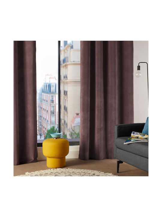Lilou Vorhang mit Grommets Lila 140x260cm