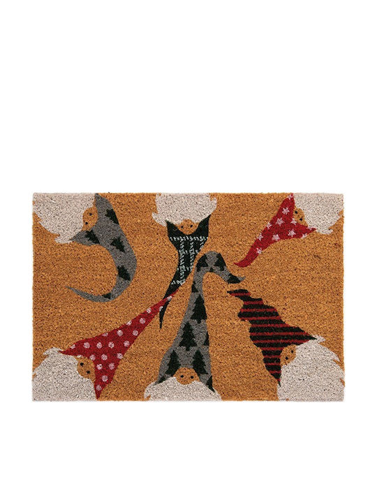Nef-Nef Homeware Entrance Mat made of Coir with Anti-slip Backing Dwarfs Fellowship Beige 40x60cm
