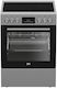 Beko Κουζίνα 72lt με Κεραμικές Εστίες Π60εκ. Inox