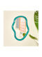 Reza Wall Mirror with Green Plastic Frame 33x25cm 1pcs