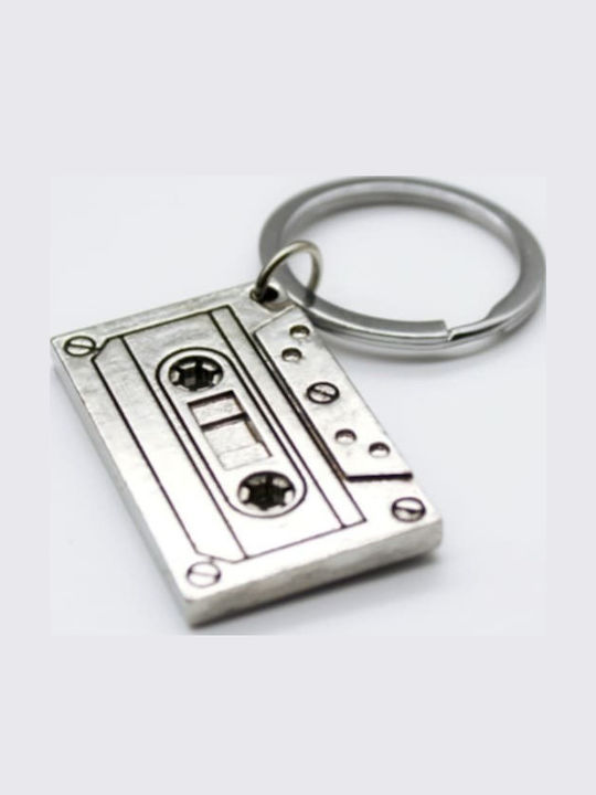 Keychain Music Cassette Tape Player Silver Molfs