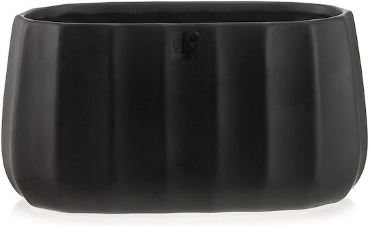 Fankon Flowers Planter Ceramic Black 27x14.5x14cm.