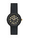 HipHop Women's Watch with Black Rubber Strap