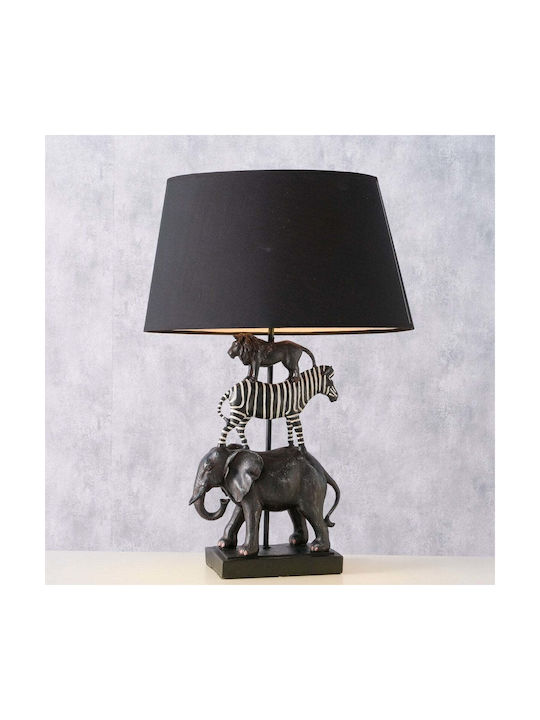 MSA Plastic Lampă de masă cu Abajur Negru și Bază