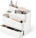 Umbra Glam Large Cosmetics Organizer with Drawers & Dividers White 27x25x18cm