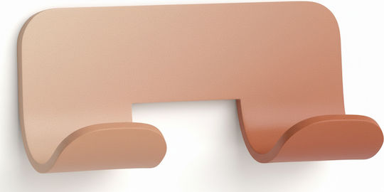 Bronze Art Double Wall-Mounted Bathroom Hook ​9x4cm Pink