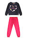 Kids Sweatpants Set Fuchsia 2pcs