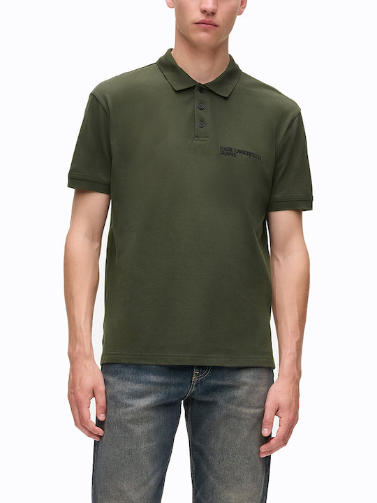Karl Lagerfeld Polo Short Sleeve Blouse Green