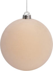 Lianosxmas Minge Bej Catifelată Din Plastic Ornament De Crăciun Pentru Brad 15cm 26289 Lianosxmas Minge Bej Catifelată Din Plastic Ornament De Crăciun Pentru Brad 15cm 26289