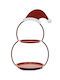 General Trade Weihnachtliche Dessertturm-Ständer Rot L50xB25xD25cm.