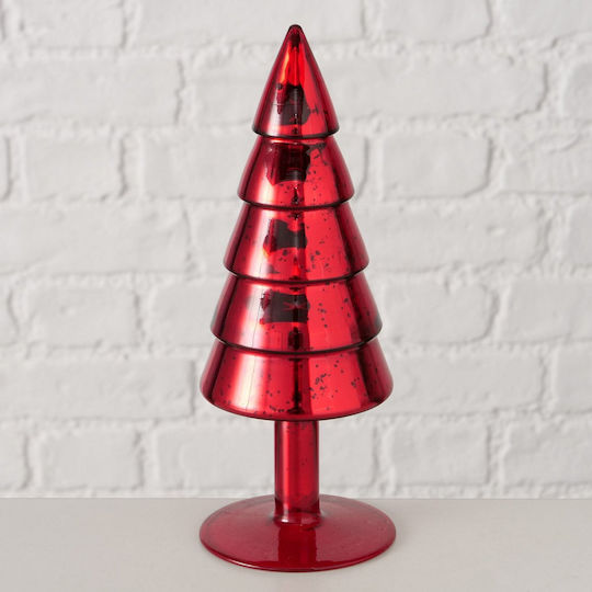 Christmas Decorative Glass Tree 21cm Red Tree