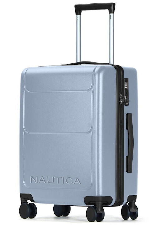 Nautica Μεσαία Βαλίτσα Ταξιδίου Σκληρή Ασημί με 4 Ρόδες Ύψους 63εκ.