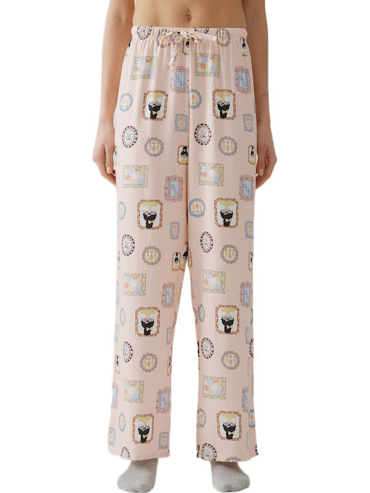 Minerva Winter Damen Pyjama-Hose Pink