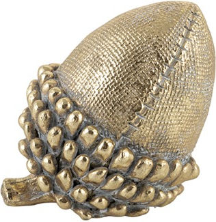 Ornament De Crăciun Pentru Brad Poliester Ghiandă Aurie 14x11,5x12,5cm