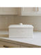Galifas Bread Box with Lid Ceramic White 33x20x19cm