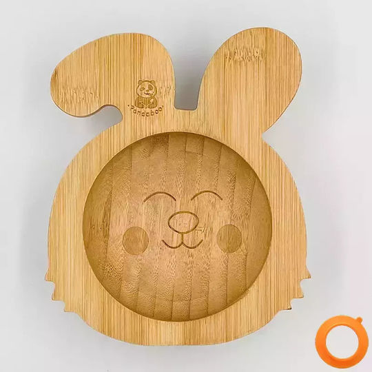 Pandaboo Baby Food Bowl made of Bamboo Orange