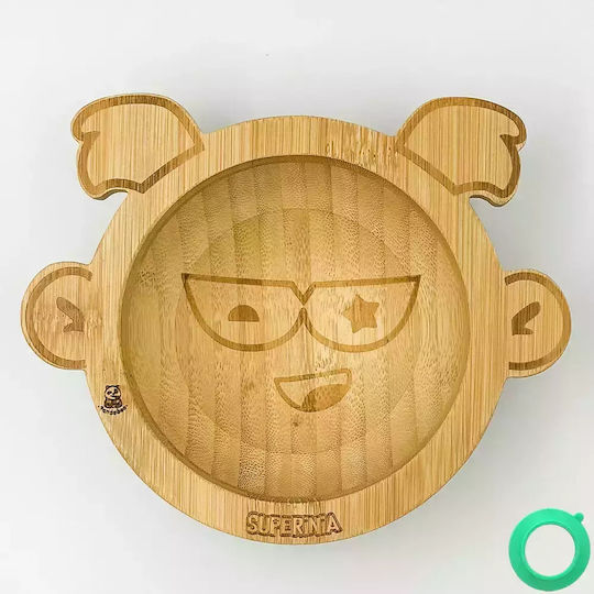 Pandaboo Baby Food Bowl made of Bamboo Green