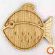 Pandaboo Baby Food Plate made of Bamboo Orange