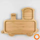 Pandaboo Baby Food Plate made of Bamboo Orange