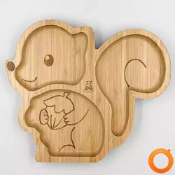 Pandaboo Toddler Bamboo Food Plate Pandaboo Toddler Bamboo Food Plate