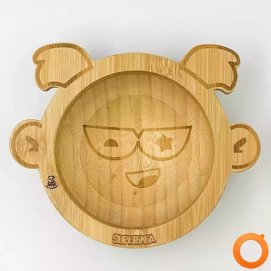 Pandaboo Baby Food Bowl made of Bamboo Orange