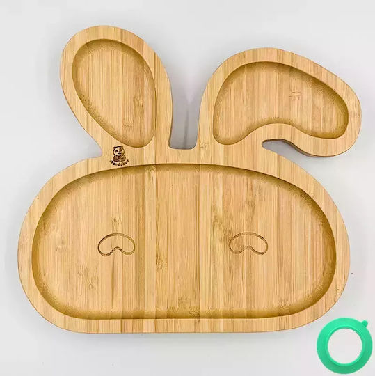Pandaboo Kinderteller aus Bambus Grün