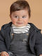 Kinderstrickjacke Gestrickt mit Kapuze Gray