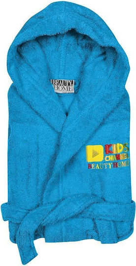 Beauty Home Halat de Baie pentru Copii Grey, Blue cu Glugă