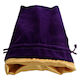 Fanroll Dice Bag Velvet Purple Golden Satin Large