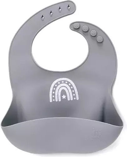 Pandaboo Wasserdicht Lätzchen Silikon Light Grey